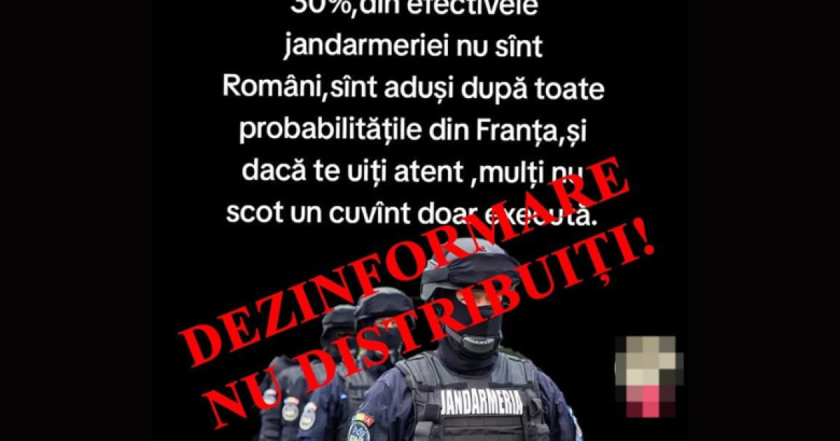 Jandarmeria Romana neaga zvonurile despre forte aduse din Franta