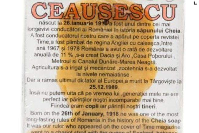 IICCMER a depus plangere penala contra unei firme care vindea sapun cu chipul lui Nicolae Ceausescu