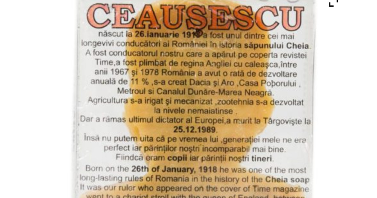 IICCMER a depus plangere penala contra unei firme care vindea sapun cu chipul lui Nicolae Ceausescu