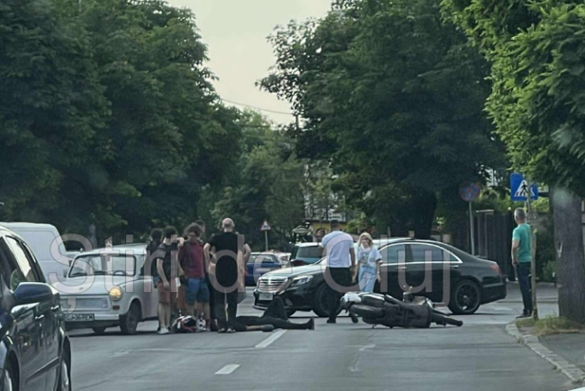Accident pe Albini cu Albac in Cluj motociclist ranit