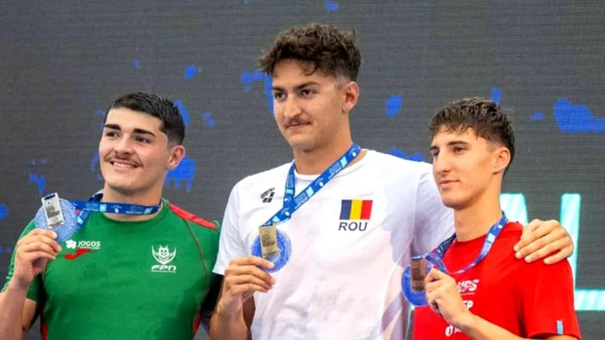 Aur pentru Romania respect intre campioni Popovici l a felicitat pe Denis Popescu