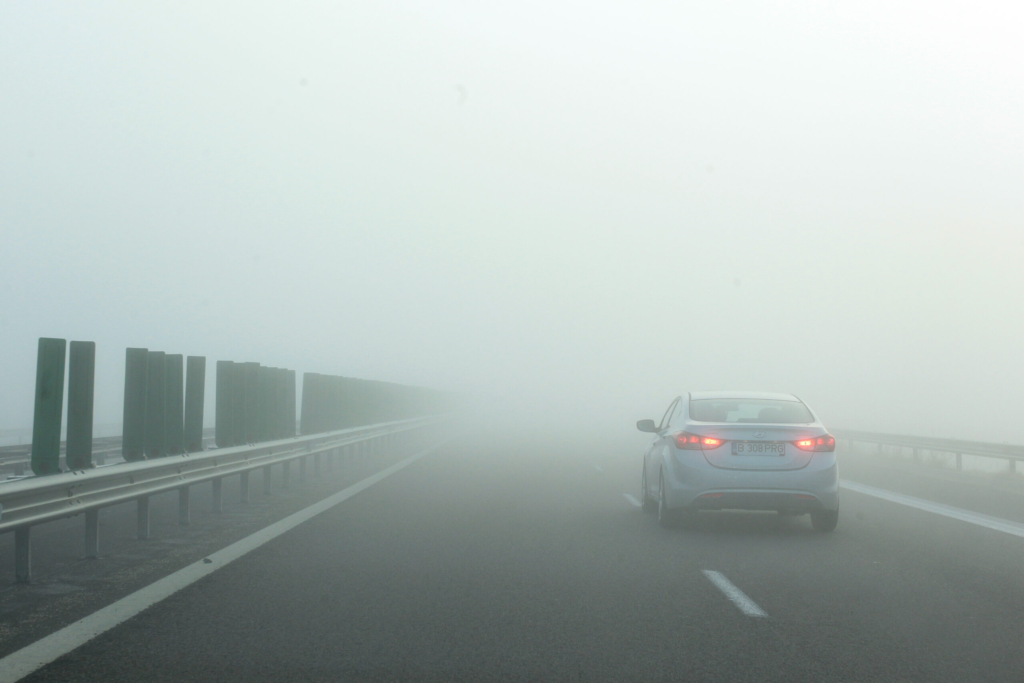 Ceata pe Autostrada Soarelui vizibilitate reduse sub 50 metri
