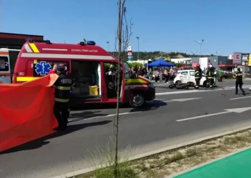 Tanar motociclist in coma dupa accident la Cluj