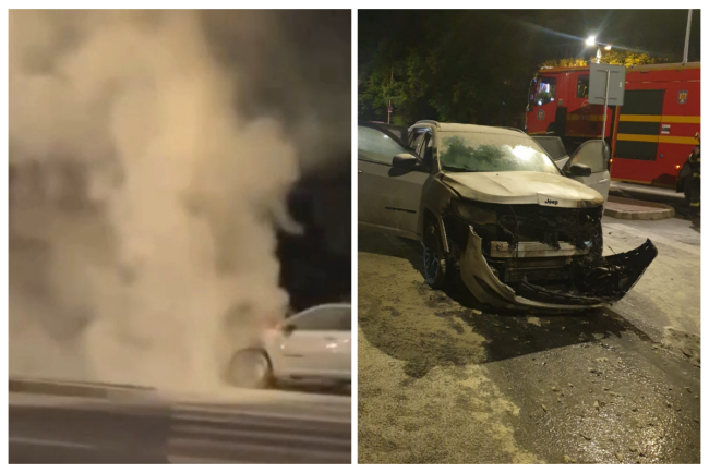VIDEO Jeep ars pe Calea Turzii din Cluj