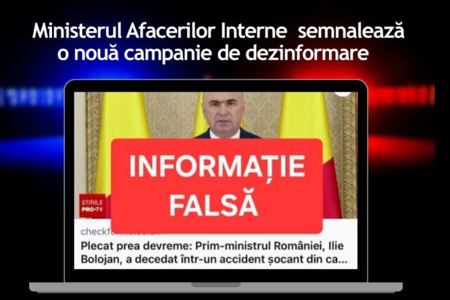 Avertisment DNSC Informatia despre decesul premierului sunt false
