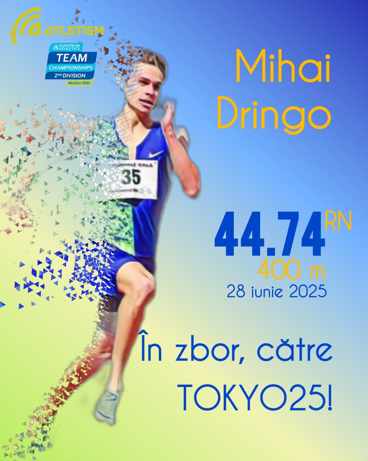 Mihai Dringo stableste record national la 400 m