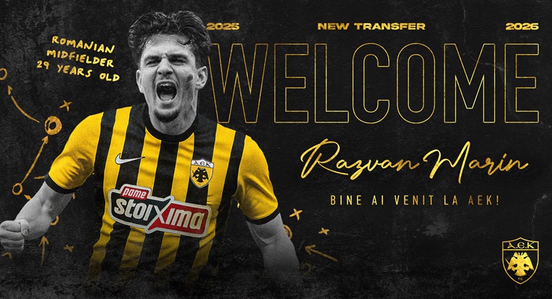 Transfer rapid Razvan Marin a semnat cu AEK Atena
