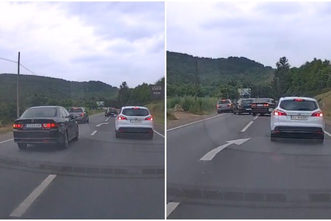VIDEO BMW ul aproape distruge alte doua masini in Cluj