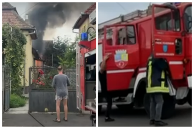 VIDEO Incendiu la Cluj Autorul are dosar penal