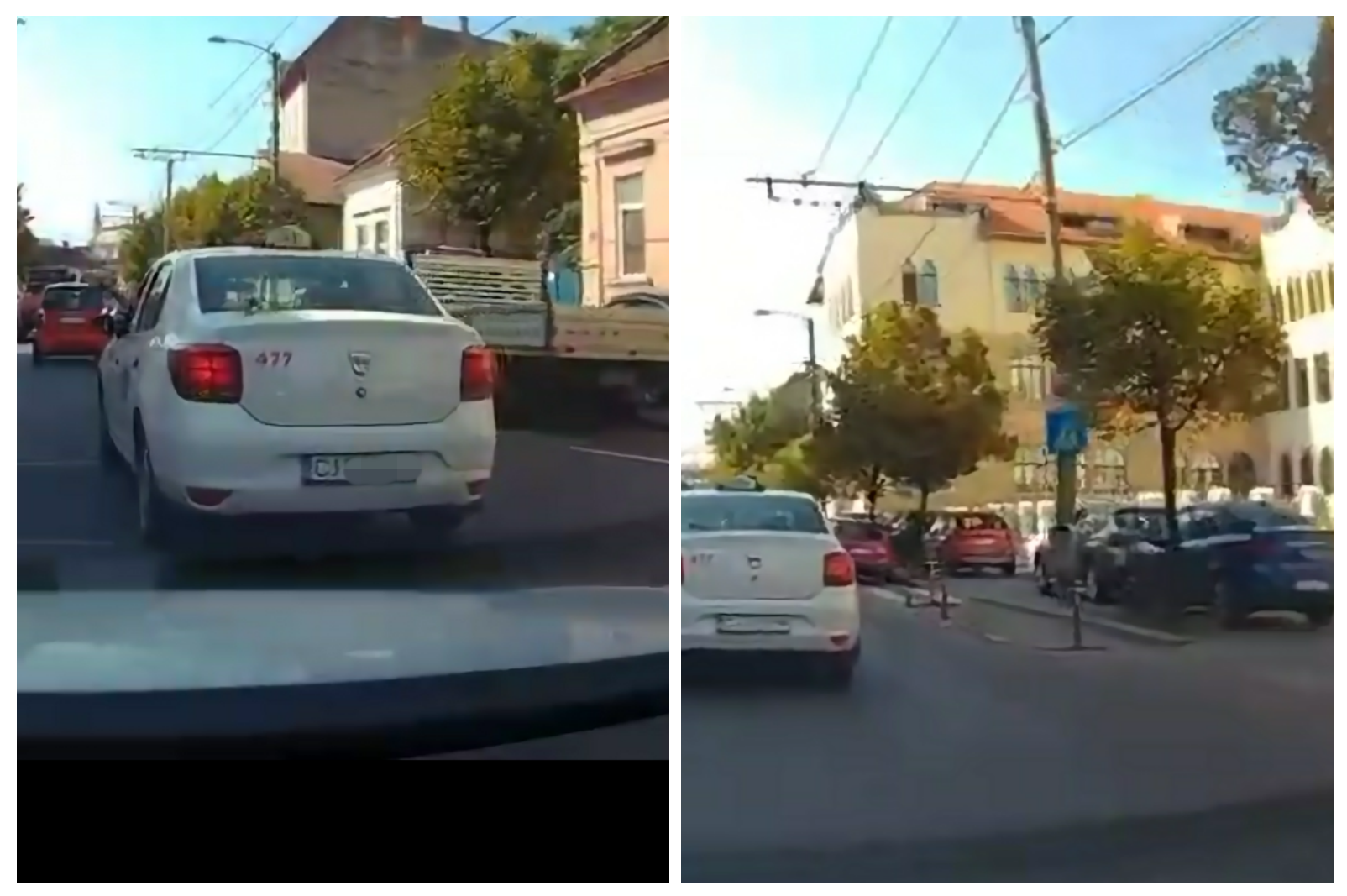 taximetrist agresat si gesturi obscene in trafic