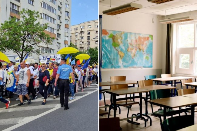 Haos in prima zi de scoala protest al profesorilor