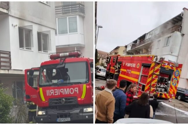 Incendiu pe strada Eroilor din Floresti