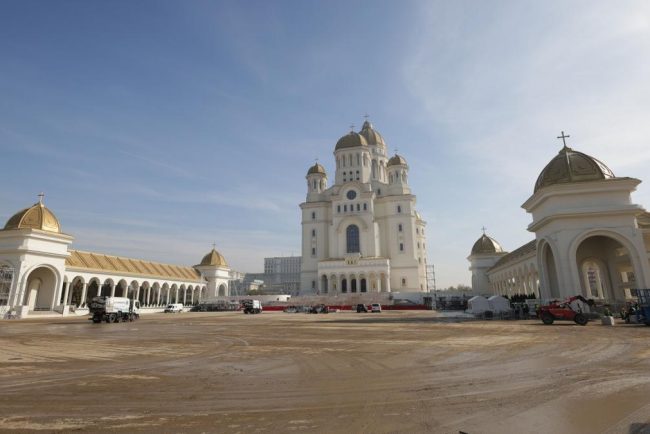 Sfinirea Catedralei Nationale Patriarhul Bartolomeu I in vizita