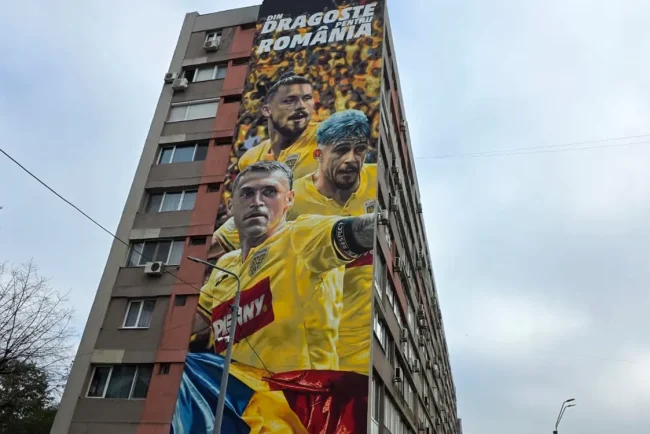 Bucurestiul se coloreaza in tricolor cu un mural