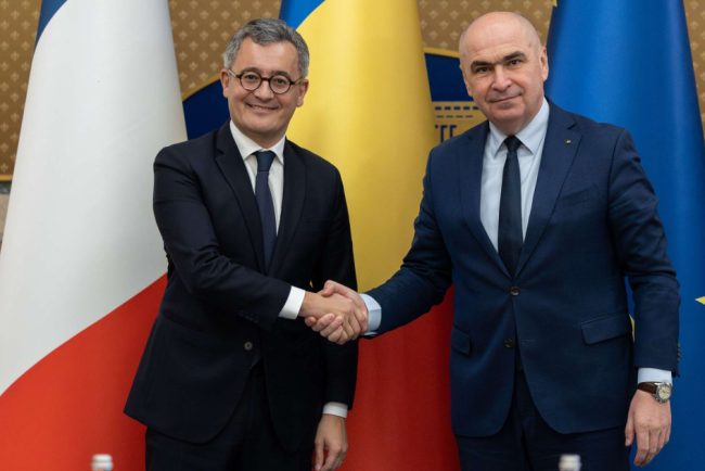Ilie Bolojan si Gerald Darmanin discuta modernizarea justitiei si securitatea Flancului Estic