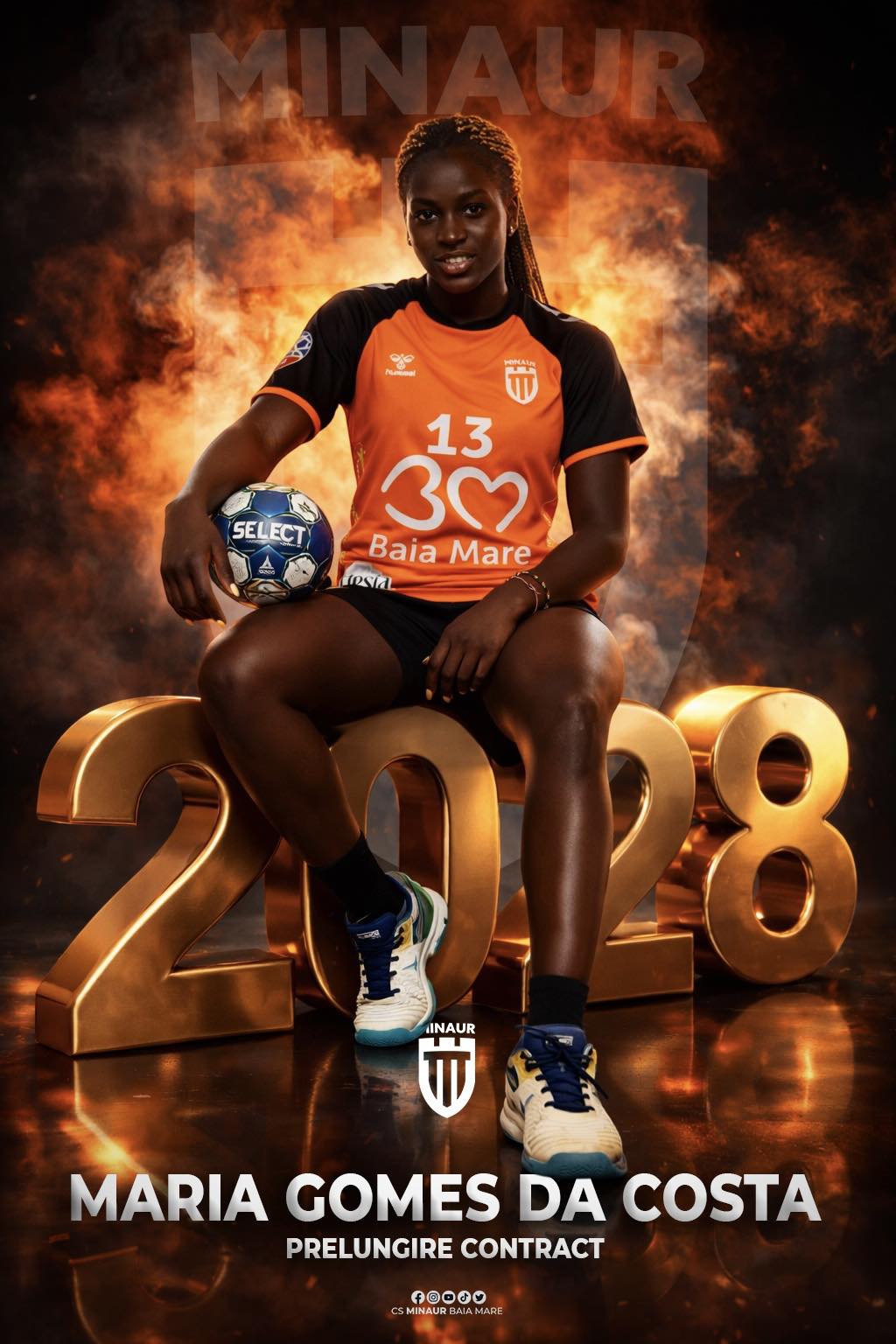 Maria Gomes da Costa capitanul echipei de handbal feminin Minaur isi extinde contractul cu echipa din Baia Mare pana in 2028