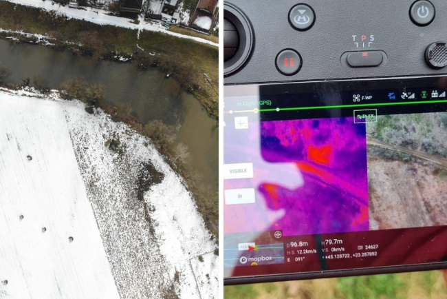 Autoritatile continua cautarile pentru baieelul de 4 ani disparut in Somes Dronele survoleaza zona iar echipele analizeaza fiecare fotografie surprinsa FOTO