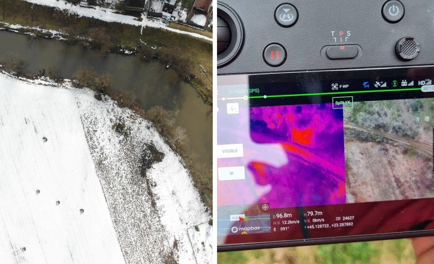 Autoritatile continua cautarile pentru baieelul de 4 ani disparut in Somes Dronele survoleaza zona iar echipele analizeaza fiecare fotografie surprinsa FOTO