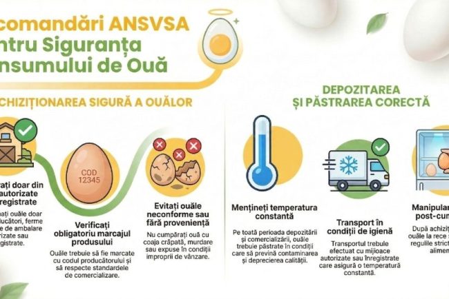ANSVSA recomanda consumatorilor sa fie atenti la calitatea si provenienta oualor cumparate pentru sarbatorile de Paste