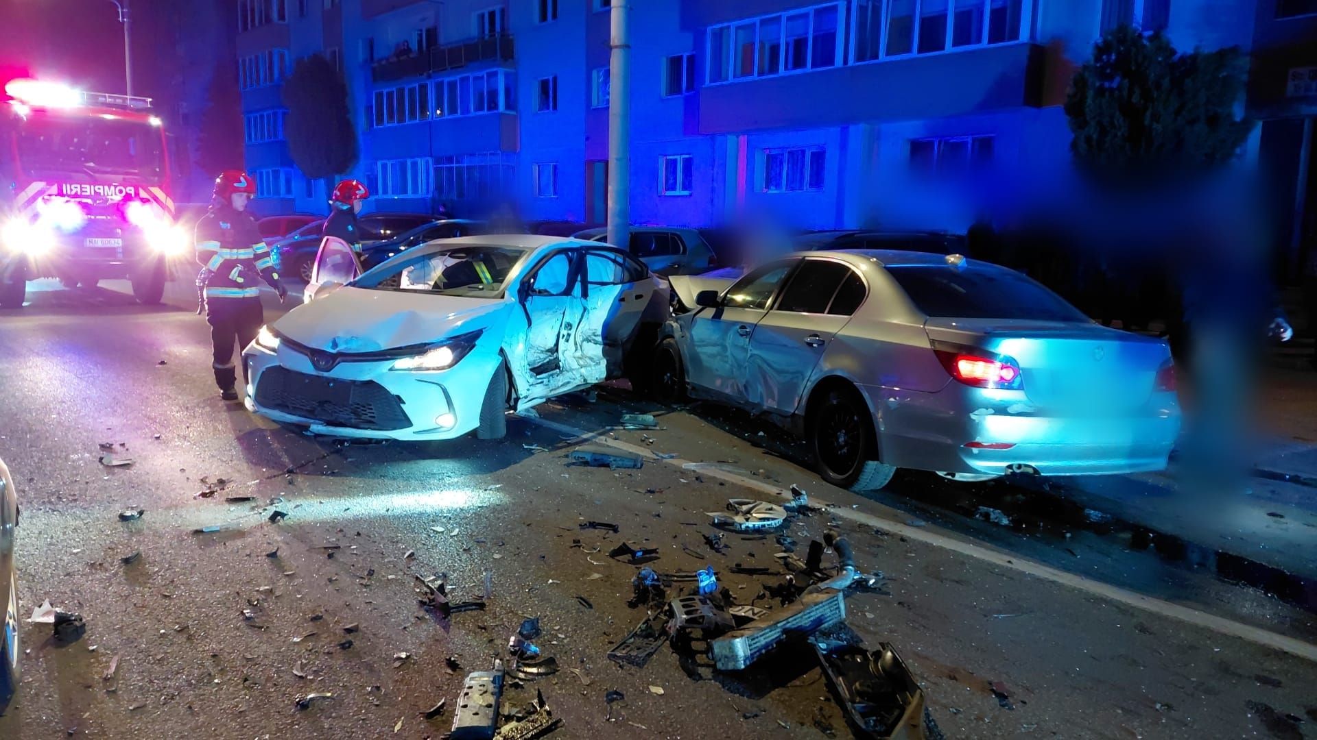 Accident pe strada Donath din Cluj Napoca Doi barbati au fost spitalizati in urma coliziunii a doua masini