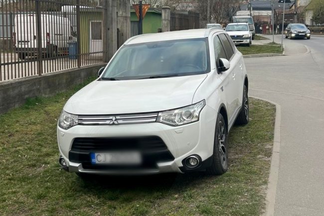 Batatie de joc la adresa orasului Un sofer a fost suprins parcand pe spatiul verde E ideal pentru a lasa tigaia