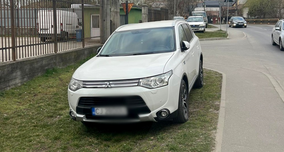 Batatie de joc la adresa orasului Un sofer a fost suprins parcand pe spatiul verde E ideal pentru a lasa tigaia