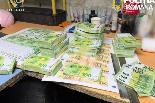 Fabric de bani contrafcui n Suceava trei romni i un italian au tiprit 2 milioane de euro bancnotele au