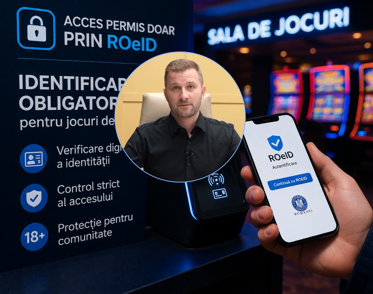 Florestii spune STOP Nu doar ca interzice aparatele de jocuri de noroc in cartiere dar introduce in premiera nationala identificarea digitala obligatorie prin ROeID