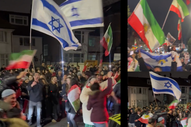 Imagini surprinzatoare cu israelieni si iranieni sarbatorind impreuna disparitia lui Khamenei pe strazile Londrei