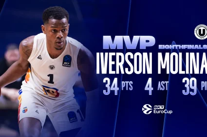 Iverson Molinar de la U BT Cluj Napoca jucatorul cel mai valoros al sferturilor de finala din Eurocup