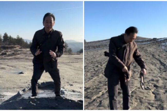 Pantoful meu a fost inghitit de noroi Imagini virale cu ambasadorul Japoniei la Vulcanii