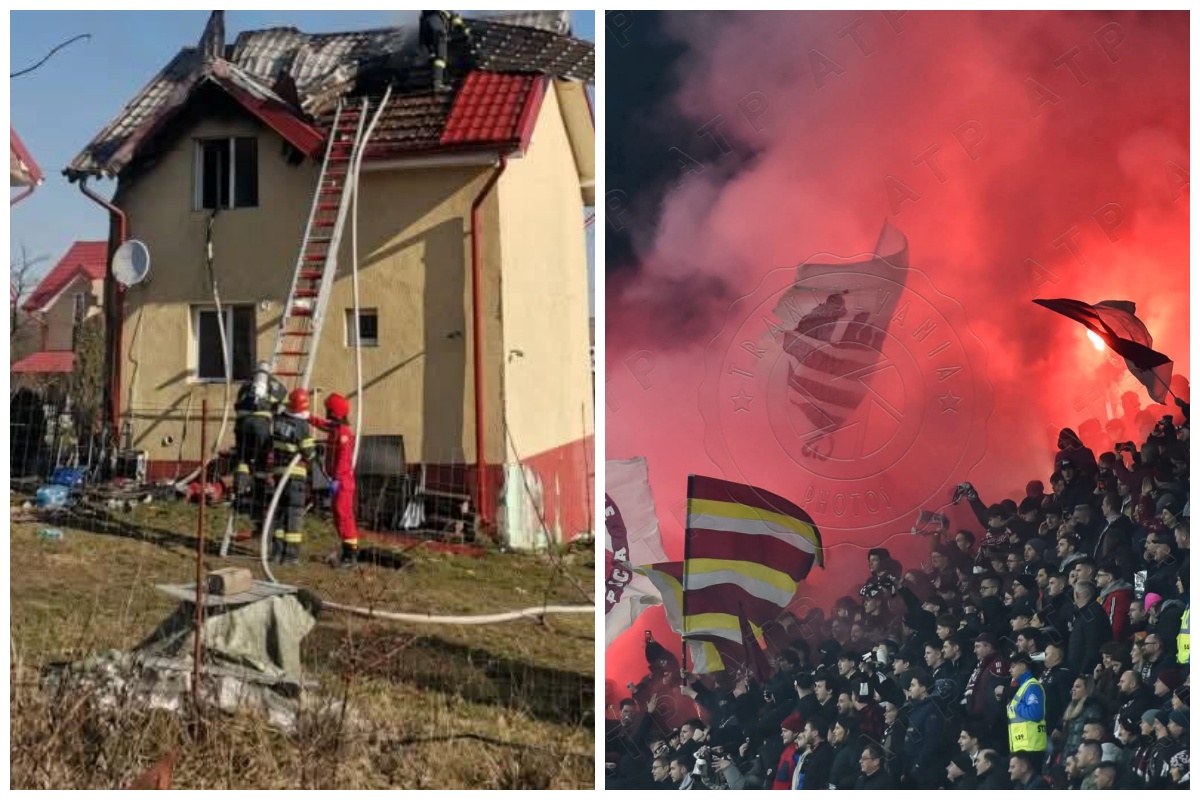 Suporterii CFR Cluj se mobilizeaza pentru a sprijini un fan al echipei ale carui locuinte au fost distruse de incendiu FOTO