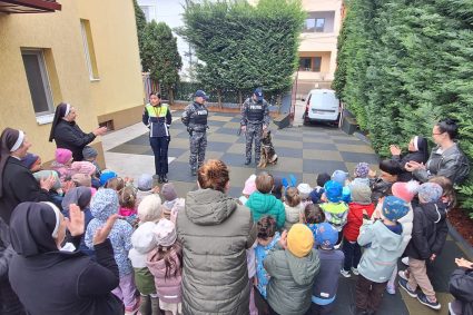 Ziua in care cainii de politie au intrat intr o gradinita din Cluj 58 de copii fata in fata cu animalele de la Criminalistica