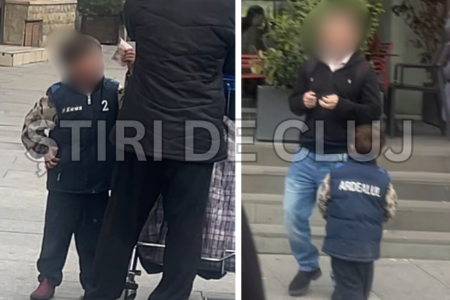 video imagini socante in centrul clujului un copil obligat sa cersasca asteptat de un adult sa i oferi banii deci cati ai strans