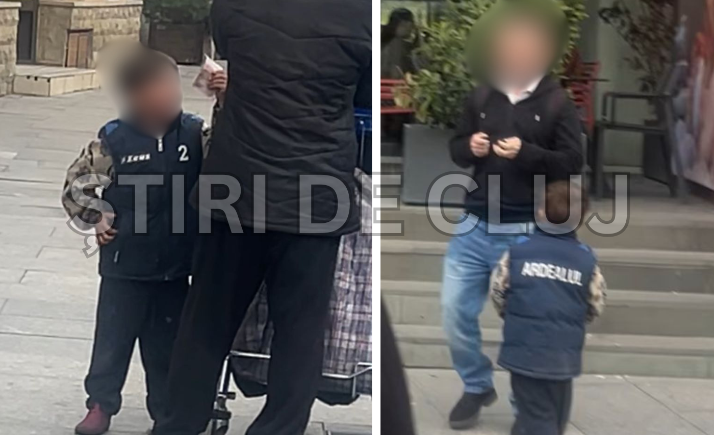 video imagini socante in centrul clujului un copil obligat sa cersasca asteptat de un adult sa i oferi banii deci cati ai strans