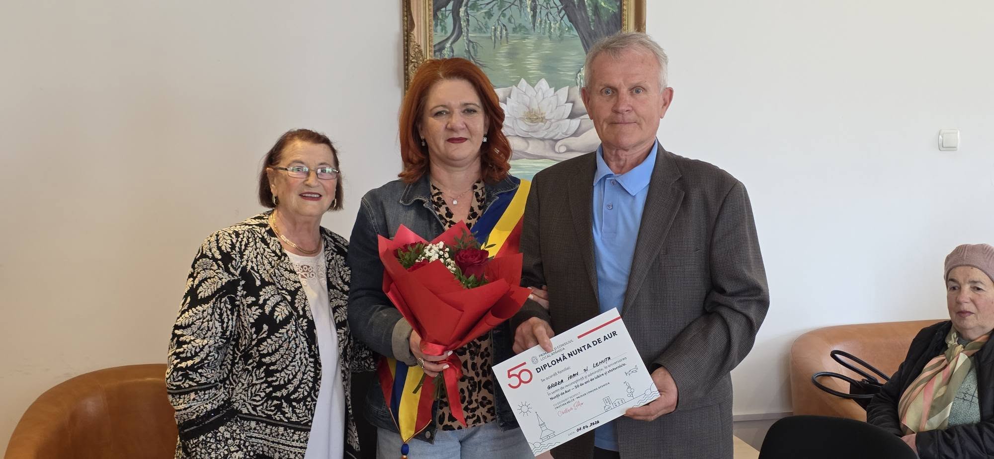 Dup 50 de ani de iubire onorati la Apahida Primarul le a multumit personal cuplurilor care au stat impreuna o jumatate de secol