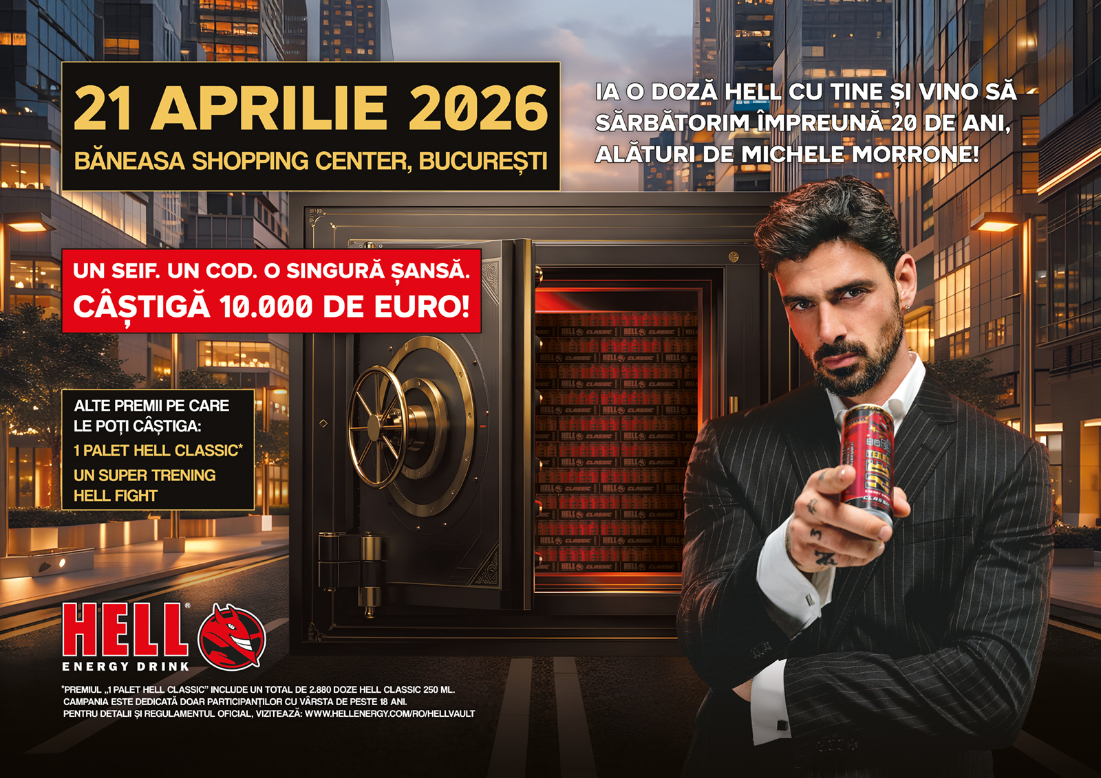 HELL sarbatoreste 20 de ani alaturi de Michele Morrone la aniversarea din Bucuresti