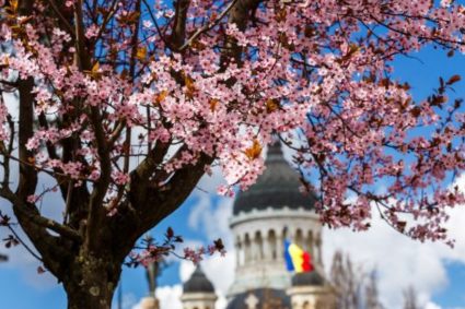 Mobilizare ampla de forte la Cluj cu ocazia Floriilor si Pasteului Catolic Jandarmii patruleaza pe strazi pentru a garanta siguranta credinciosilor