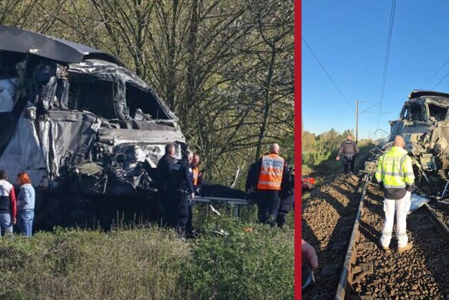 Un tren TGV a colizionat cu un camion in Franta mecanicul a murit iar 27 de persoane au fost ranite