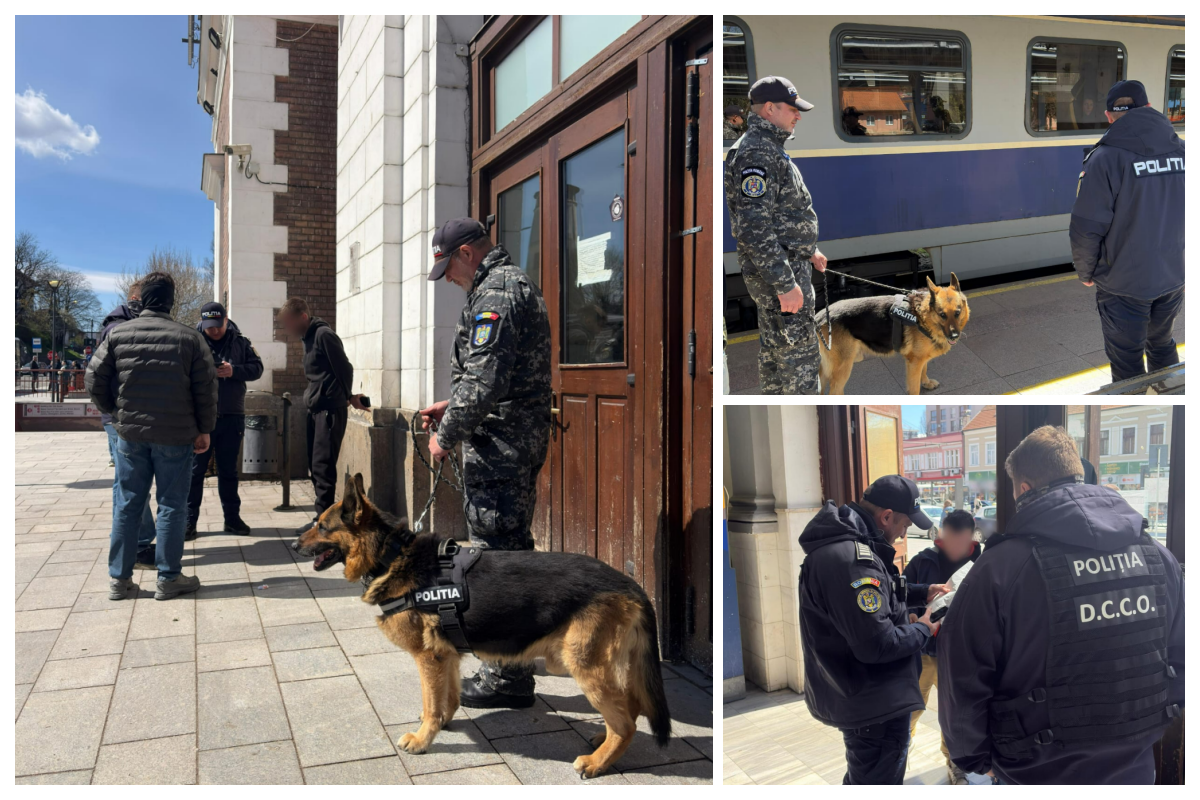 Zeci de calatori si bagaje verificate cu strictete astazi in gara Cluj Napoca si in trenuri Politistii insotiti de caini au cautat substante ilegale