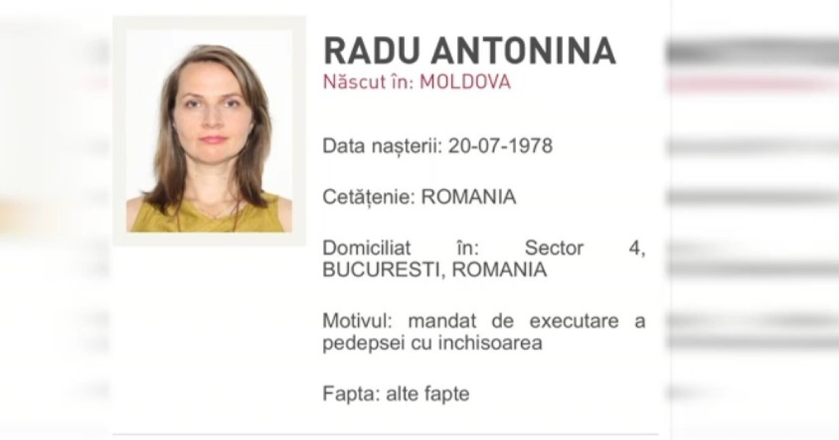 Ce se intampla cu Antonina Radu condamnata in cazul Colectiv si fugita in Republica Moldova Anuntul