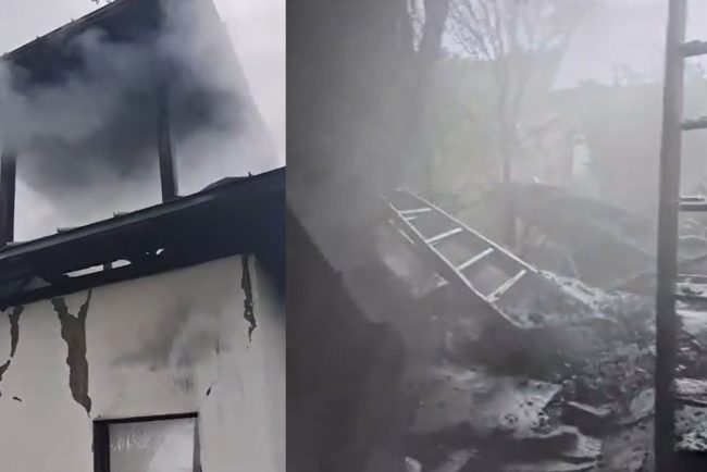 Clopotnita unei biserici din Valcea a fost distrusa de un incendiu Care a fost cauza focului