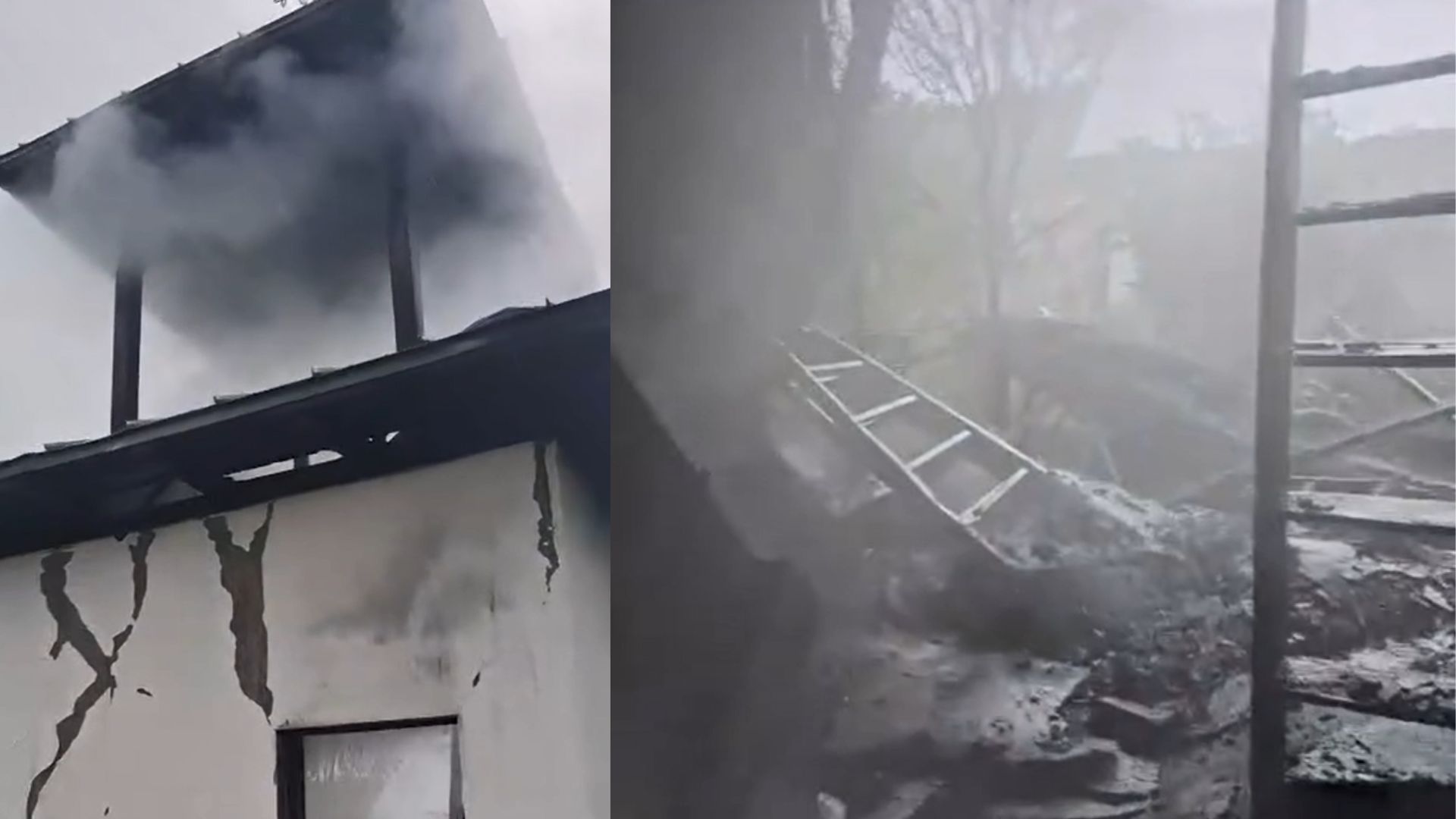 Clopotnita unei biserici din Valcea a fost distrusa de un incendiu Care a fost cauza focului