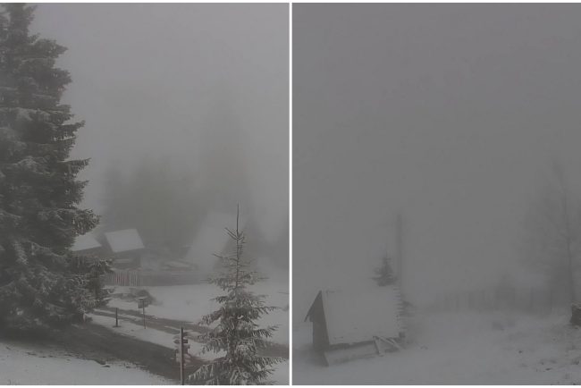 Clujenii se confrunta cu zapada si in mijlocul lunii mai Hai afara la zapada Hai Aceasta va fi ultima pe sezonul acesta Imagini spectaculoase