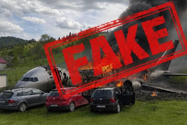 Imagini false pe retelele sociale despre prabusirea unui avion in Neamt infirmate de autoritati