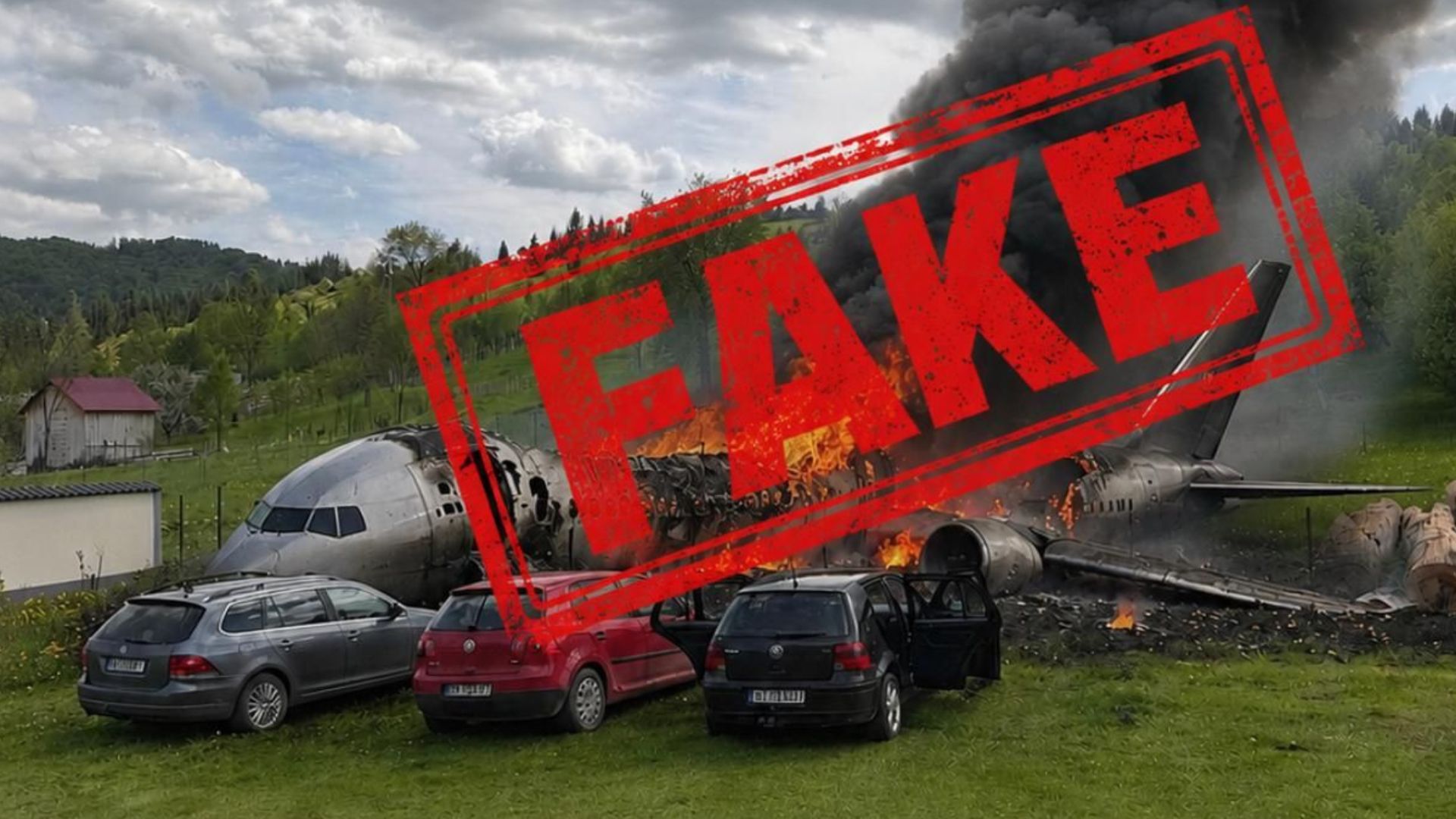 Imagini false pe retelele sociale despre prabusirea unui avion in Neamt infirmate de autoritati