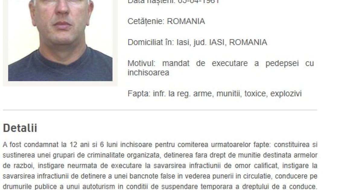 Rusia a remis Romaniei pe Vasile Rodideal unul dintre cei mai cautati infractori inclus pe lista Most