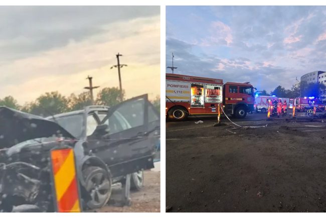 VIDEO BMW ul implicat in accidentul de la VIVO Cluj a fost avariat Sofrerul baut a izbit un parapet de beton