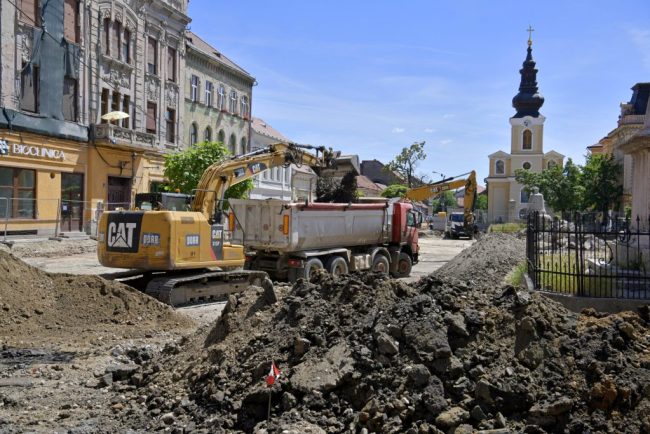 Zona istorica a Timisorei se transforma lucrari in cadrul proiectului Regenerare Urbana Piata Traian