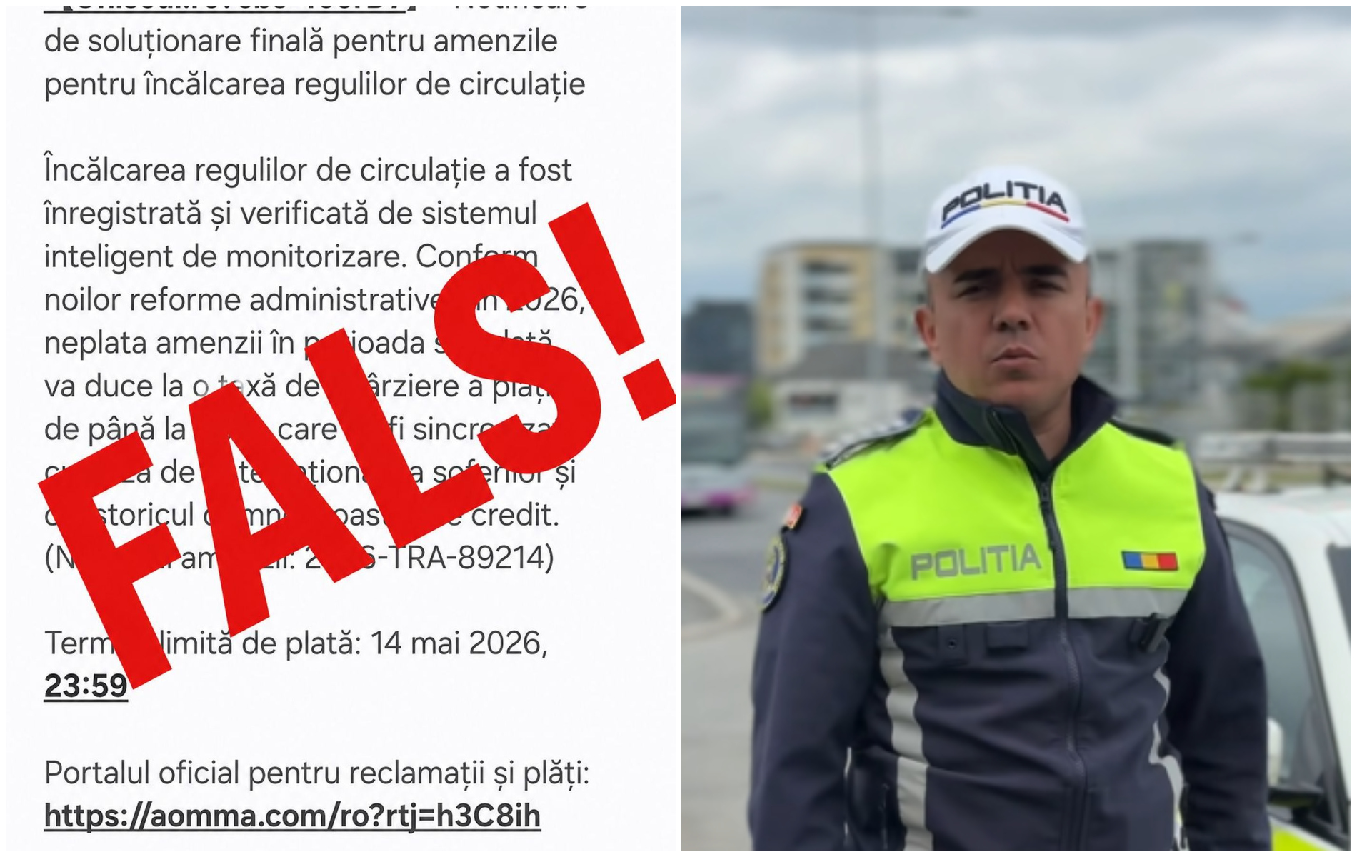 video atentie la mesajele false politia nu trimite niciodata sms uri pentru plata amenzilor este o noua modalitate de inselaciune nu accesati linkul